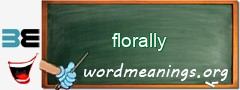 WordMeaning blackboard for florally